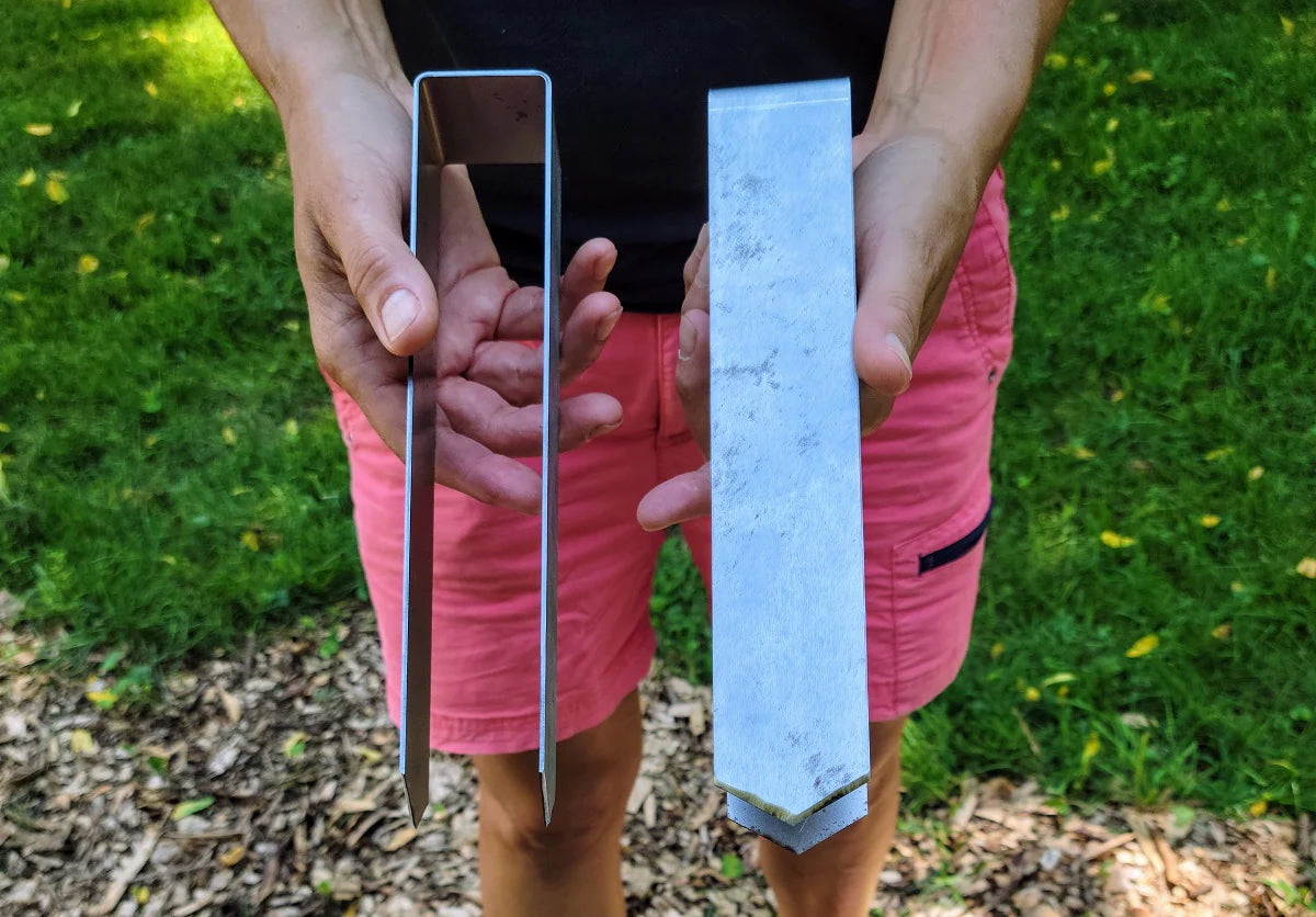 2xEDGE creator wearing neon pink shorts and holding two 2xEDGE staples in her hands