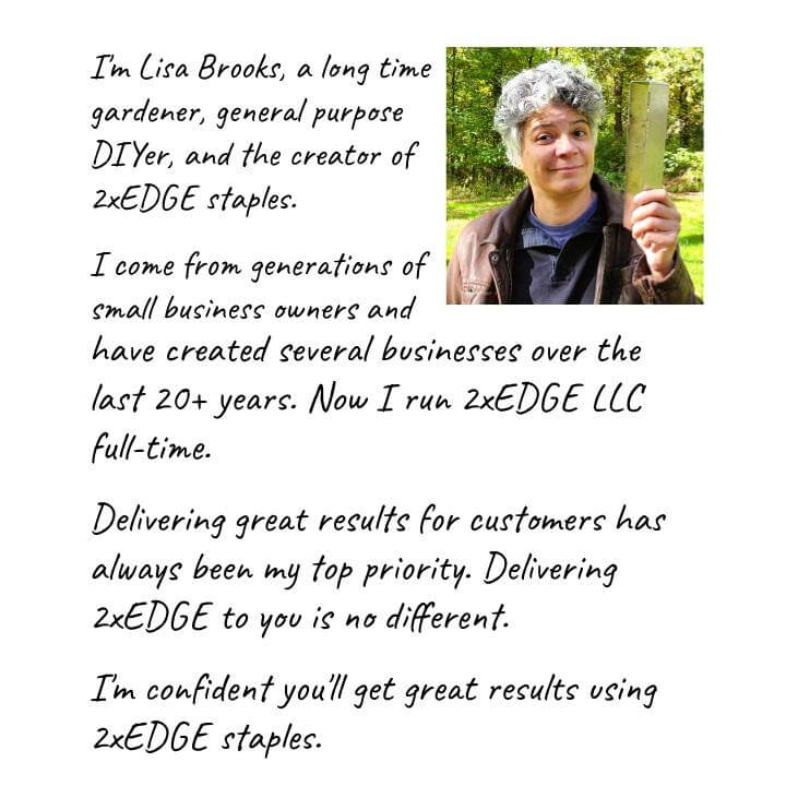 A statement to customers by Lisa Brooks, the creator of 2xEDGE, about the confidence she has in the great results customers will get from using 2xEDGE Staples.
