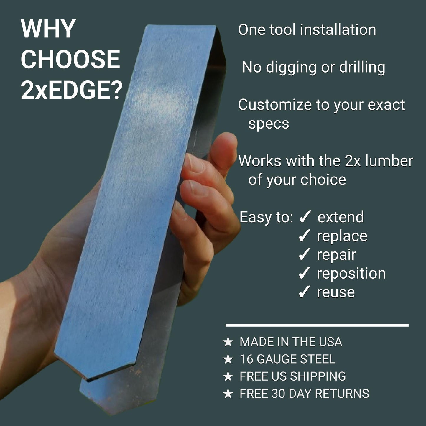 2xEDGE Landscape Edging & Garden Border Staples