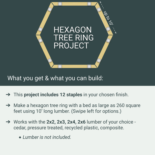Hexagon Tree Ring Edging Project, 12 Staples