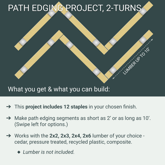Garden Path Edging Project, 2 Turns, 12 Staples