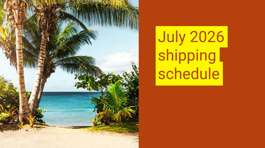 July 2026 Shipping Schedule