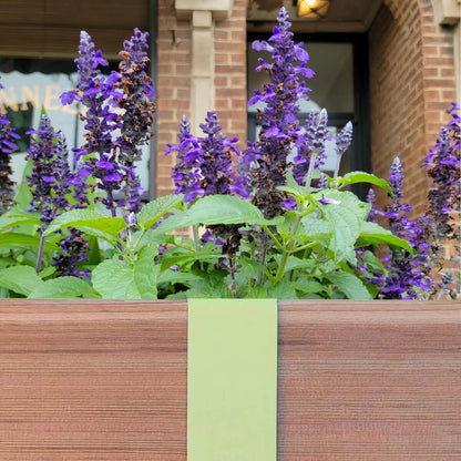 Mint Green 2xEDGE Staple installed on 2x4 lumber as wood garden edging
