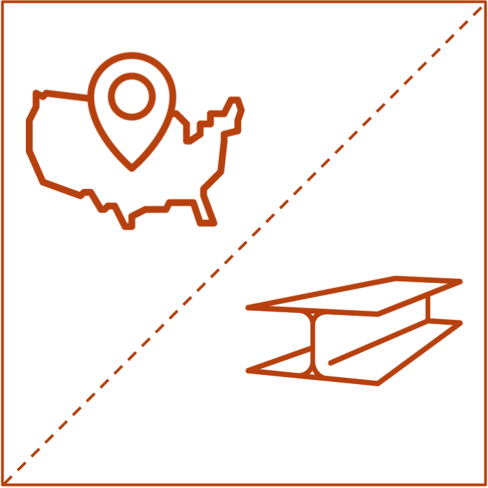 2xEDGE Staples are made in the USA out of 16 gauge raw steel (illustration).