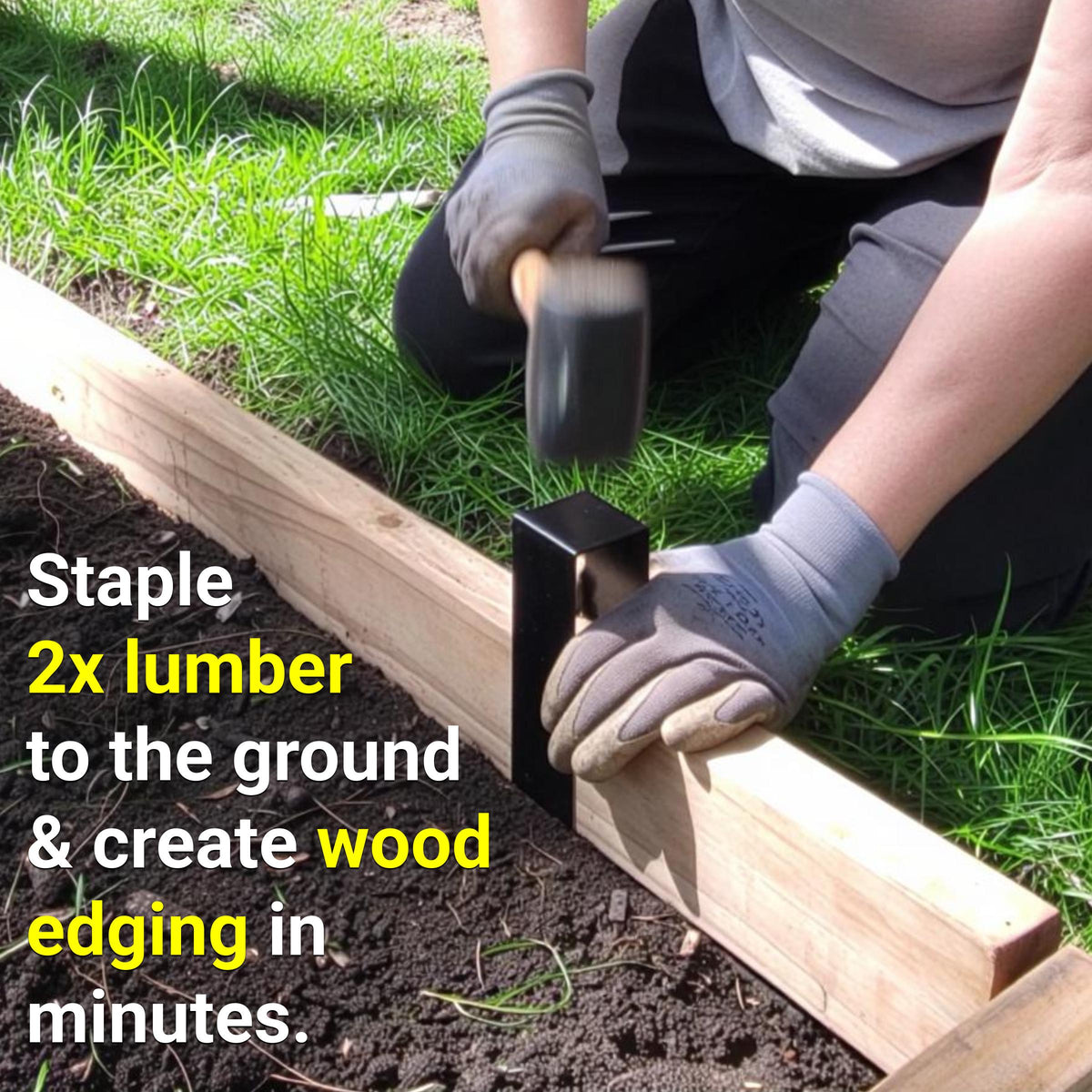 2xEDGE Landscape Edging & Garden Border Staples