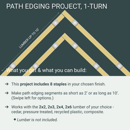 Garden Path Edging Project, 1 Turn, 8 Staples