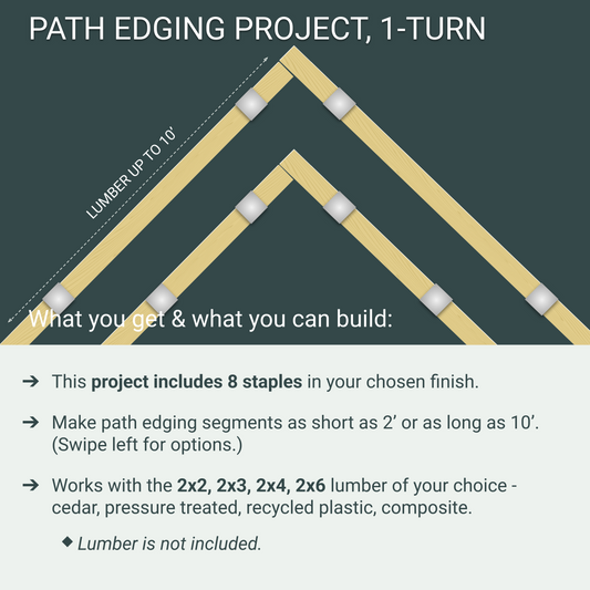 Garden Path Edging Project, 1 Turn, 8 Staples