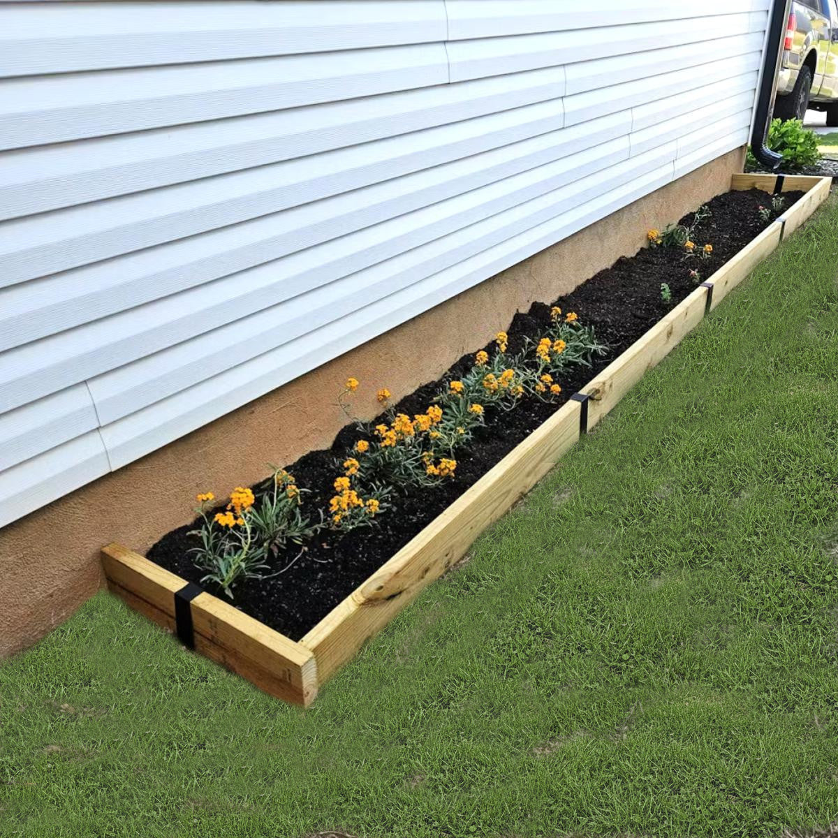 3-Sided Bed Border Project, Small, 4 Staples